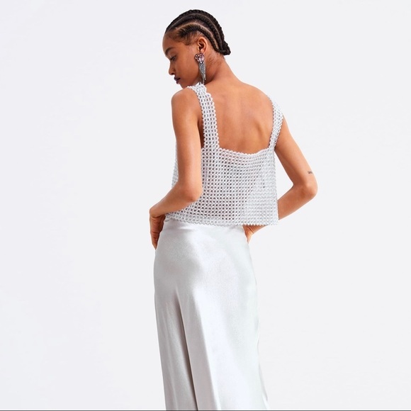 ZARA Limited Edition Beaded Top - Picture 6 of 8